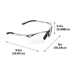 Allen Company Trigger Metal Frame Shooting Safety Glasses - Clear Lenses