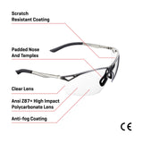 Allen Company Trigger Metal Frame Shooting Safety Glasses - Clear Lenses