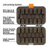 Allen Company Titan Broadhead Box & Caddy Holds 6 Broadheads - Gray/Orange