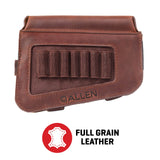 Allen Westcliff Leather Buttstock Cartridge Carrier with Cheek Piece - Brown