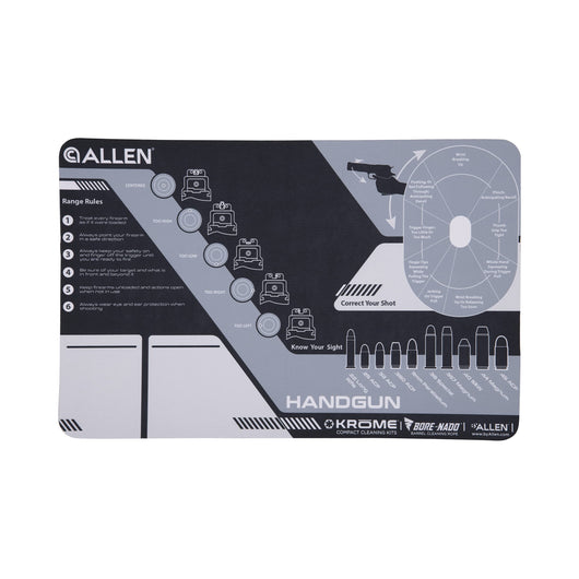 Allen Company Krome™ Handgun Shooting Range & Cleaning Mat - Black/Gray