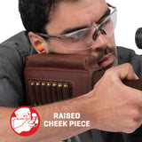 Allen Westcliff Leather Buttstock Cartridge Carrier with Cheek Piece - Brown