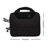 Tac-Six Crew 2-Gun Tactical Pistol Case, 10"L x 8"W - Black