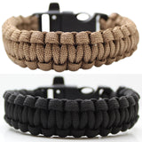 SAS Survival Paracord Bracelet 550lbs with Whistle - 2/pack