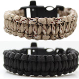 SAS Survival Paracord Bracelet 550lbs with Whistle - 2/pack