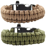 SAS Survival Paracord Bracelet 550lbs with Whistle - 2/pack