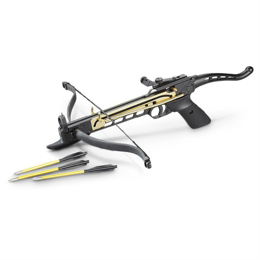 SAS Wrath 80 lbs Aluminum Body Self Cocking Pistol Crossbow w/ 3 Arrows OPEN BOX