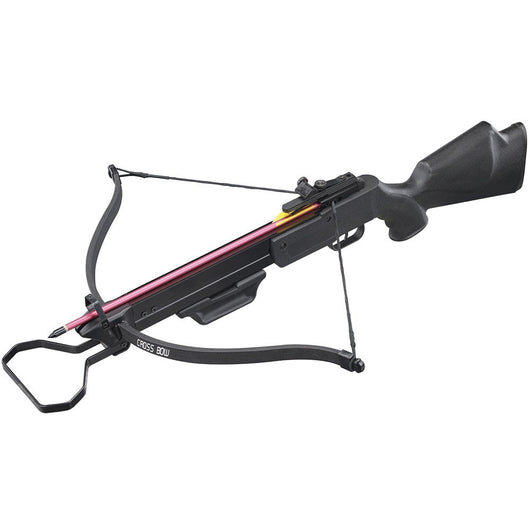 130 lbs Black Hunting Crossbow Package w/ Scope, Arrows, and Target - Open Box
