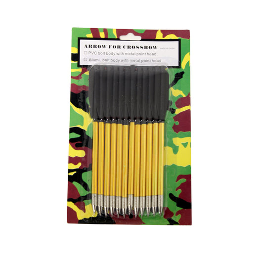 SAS 12 Aluminum bolts 50 lb or 80 lb crossbow with Metal Point and PVC Fletches