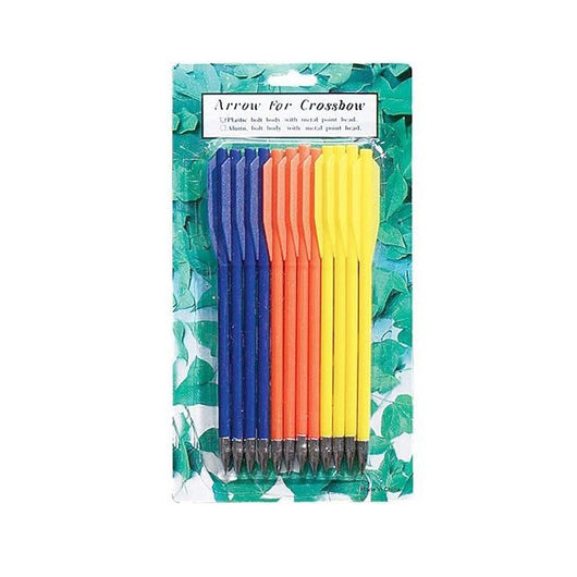 SAS PVC Crossbow Bolts Colored 50-80 Lbs Pistol Style Crossbow - 12/Pack