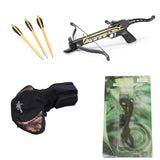 SAS 80Lbs Aluminum Self-cocking Pistol Crossbow w/ 13 Bolts + Bag + Extra String