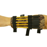 SAS 9" Pistol Crossbow Bolt Slots Holders Quiver Armguard w/ 3-Strap Buckles