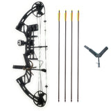 SAS Feud X 30-70 Lbs 19-31" Compound Bow Pro Package 300+FPS Target Hunting