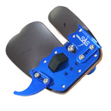 SAS Elite Aluminum Suede & Leather Finger Tab Recurve Bow Small Blue -Open Box