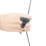 SAS Elite Aluminum Suede & Leather Finger Tab Recurve Bow Small Blue -Open Box