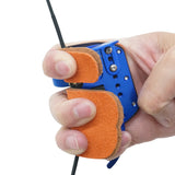 SAS Elite Aluminum Suede and Leather Finger Tab Medium Size Blue - Open Box