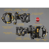 Trophy Ridge React H5 5-Pin .019 Bow Sight Left Hand Black - Open Box