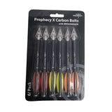 SAS Prophecy X Pistol Carbon Crossbow Bolts with Broadhead - 6/Pack