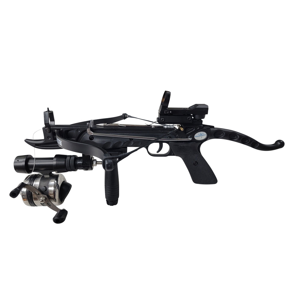 crossbow pistol fishing reel Bowfishing Kit: Complete Set for Crossbows its controlled functionality supports safe and enjoyable recreational use. Fishing with Collapsible Survival Bow