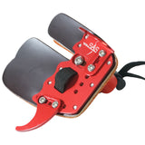 SAS Elite Aluminum Suede and Leather Finger Tab Red Medium - Open Box
