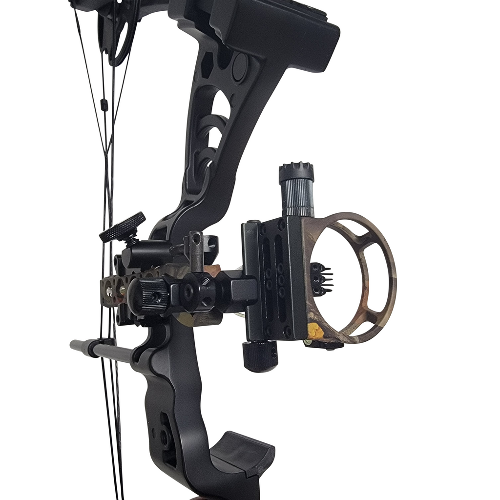 SAS 5-Pin Bow Sight With LED Light - .029 Fiber Optics For Precision Archery Shooting