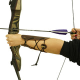 SAS 6.5" Traditional Suede Leather ArmGuard Spring Fastener Cord Lock - Open Box