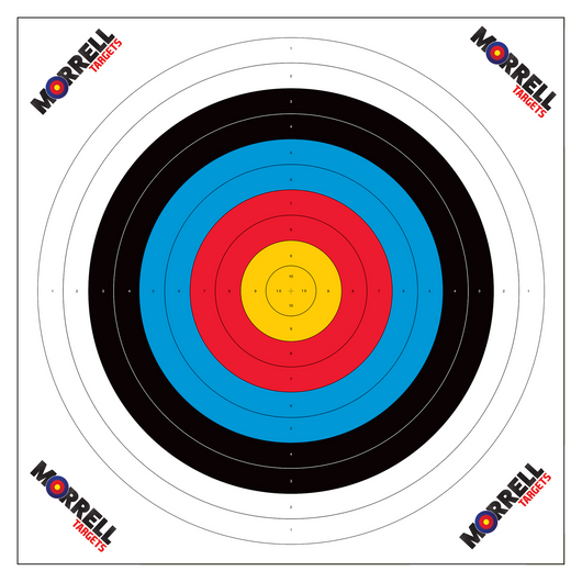 Morrell 80cm Archery Target Paper Face (OFFICIAL NASP SCORING PAPER) - 100/Pack