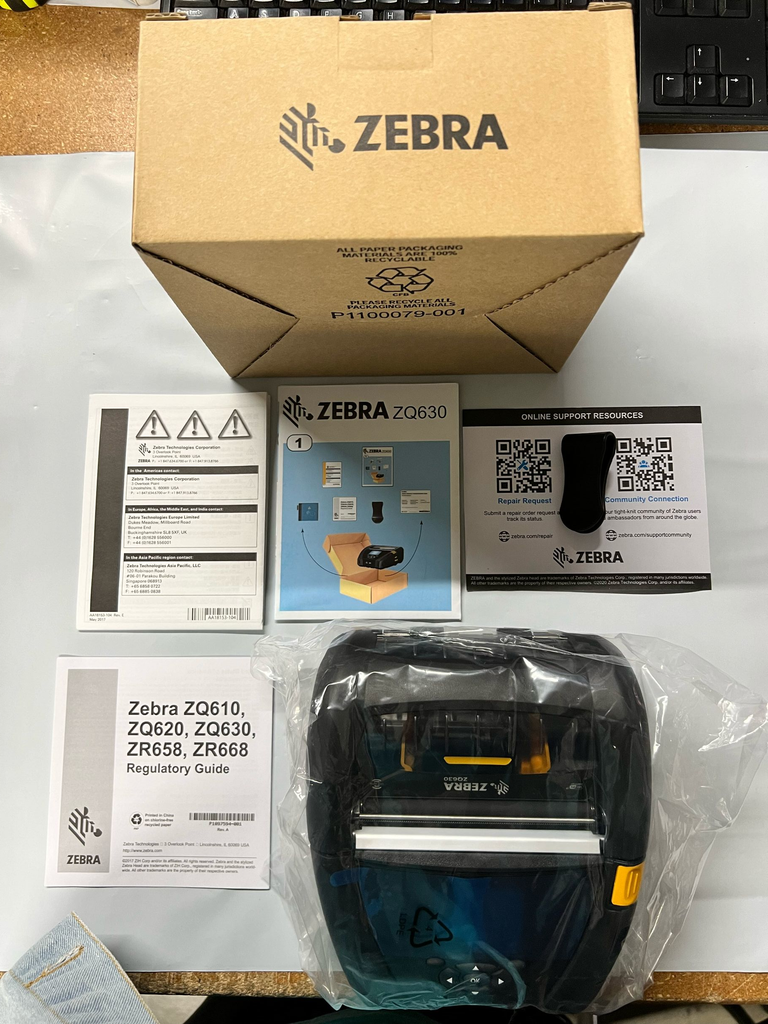 Zebra ZQ630 Mobile Barcode Label Printer Wireless Bluetooth and WiFi