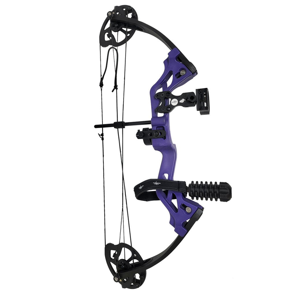 SAS Hero Junior Kid Youth Compound Bow Package 1029 LBS Purple RH U