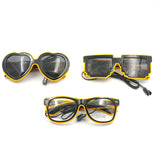 Luminous Glasses for Party Glow at Night Concert Cold Light Disco EDC - 3/Pack