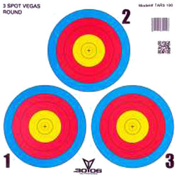 30-06 Outdoors 3-Spot Vegas Paper Target Face - 5/Pack