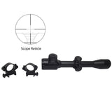 SAS Hunting 4x32 Illuminated Scope with Weaver Rings for Rifle Crossbow EG