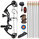 SAS Hero Junior Kid Youth Compound Bow Package 10-25 LBS Black - Open Box
