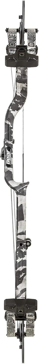 Bear Divergent Compound Bow Right Hand 70# One Nation Black & White - Open Box