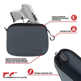 Allen Company Neoprene Pistol Pouch, Compact Handguns up to 7” - Charcoal