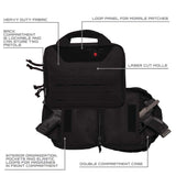 Tac-Six Crew 2-Gun Tactical Pistol Case, 10"L x 8"W - Black