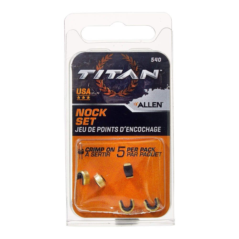 Titan Brass Arrow Nock Set, Brass 5/Pack Southlandarchery