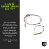 Breakthrough Clean Technologies Nylon Coated Steel Cable Set 8" & 33"L, 2-Cables