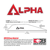 Bohning Alpha AR 1250 Vane 2.8in - 36/PK or 100/PK