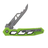 Schrade Isolate Enrage 8 Pocket Knife 3" Scalpel Point 420 Satin Blade - Green