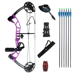 SAS Supreme Youth Compound Bow Package Hunting Range Target Purple RH - Used