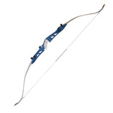 SAS Explorer Blue or Red Metal Riser Takedown Recurve Bow with White Limbs