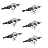 SAS 3-Blade Sharp Hunting Fixed Broadhead Arrow Tips 100/125 Grain - 6/Pack