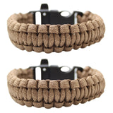 SAS Survival Paracord Bracelet 550lbs with Whistle - 2/pack