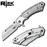 Rteck 4.75" Spring Assisted Cleaver Pocket Folding Razor Knife Hunting Camping