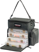 Lakewood Fishing Black Mini Magnum Tackle Box with 4 Trays Holds Plano Boxes