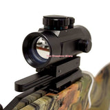 SAS 1x30mm Red/Green Crossbow Scope Sight w/ Switchable 3/8" and 7/8" Mount Rail
