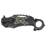 SAS 5.5" Tactical Spring Assisted Folding Knife With Flashlight, Seatbelt, Cutter, and Window Breaker