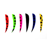 SAS 4" Parabolic RW Feathers Star Color Archery Arrow Fletching - 1DZ Made In US