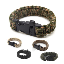 Survival Paracord Bracelet 550lbs With Whistle